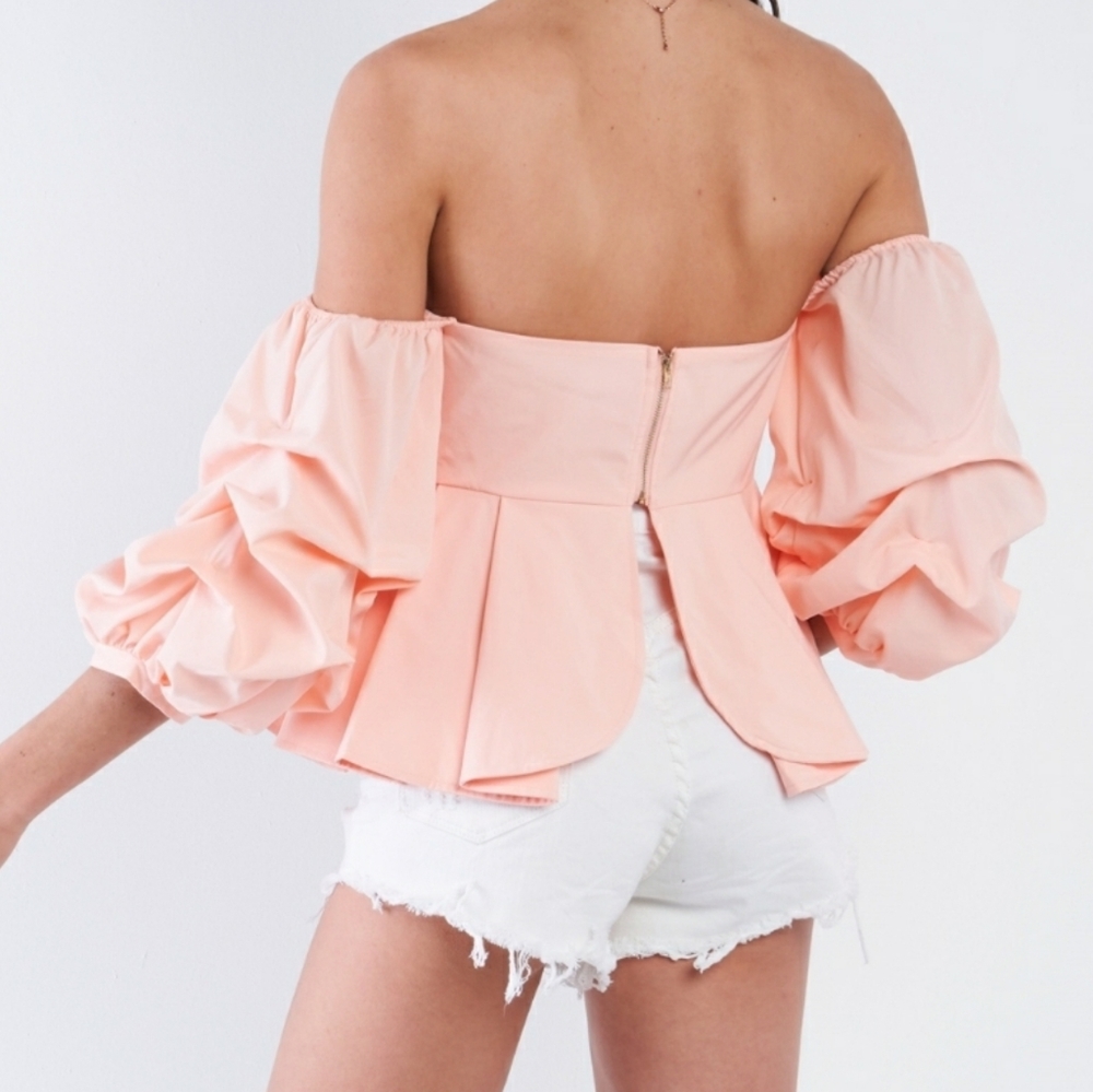 Puff Sleeve Peplum top